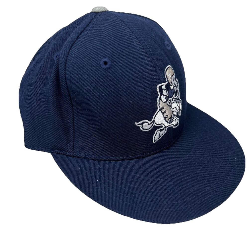 Mitchell & Ness Dallas Cowboys Throwback Logo Fitted Hat 7 1/2 Navy Vintage